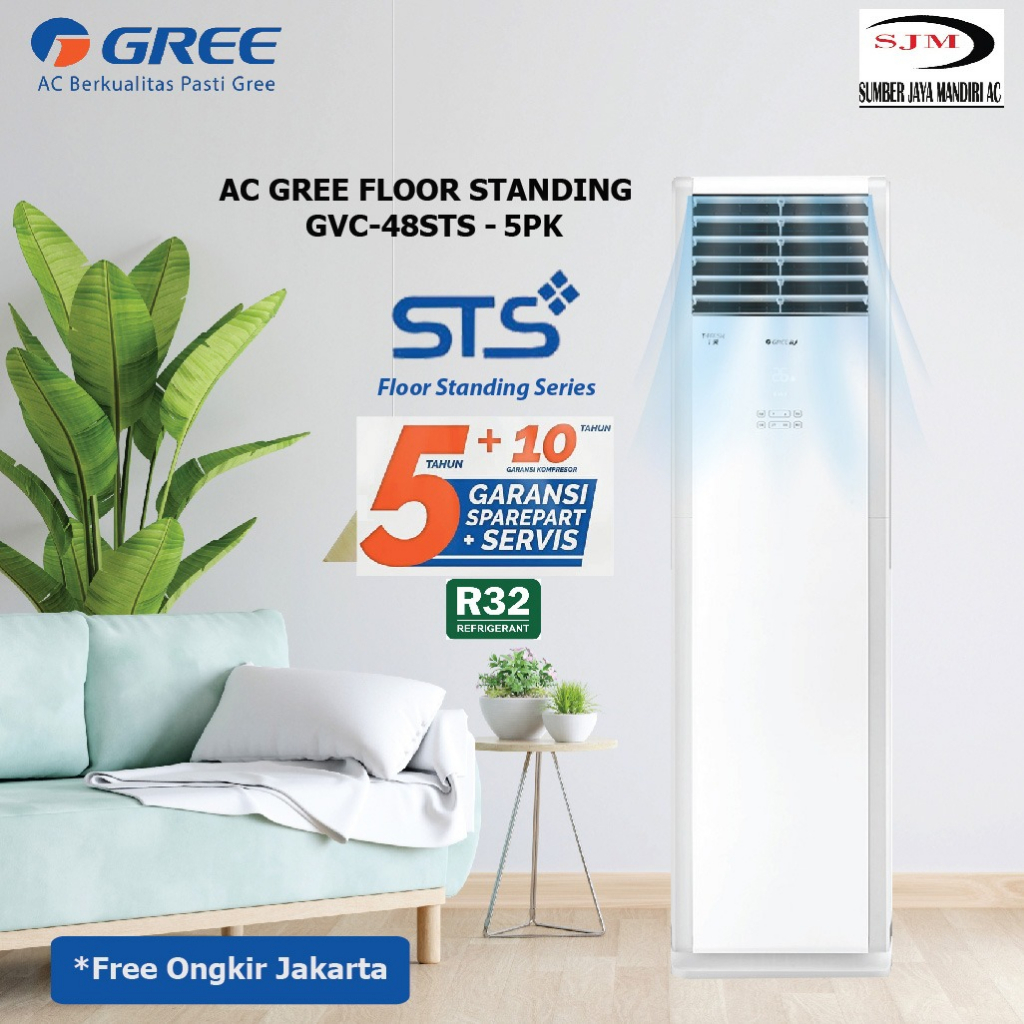AC GREE DELUXE FLOOR STANDING 5PK - GVC48STS (S)