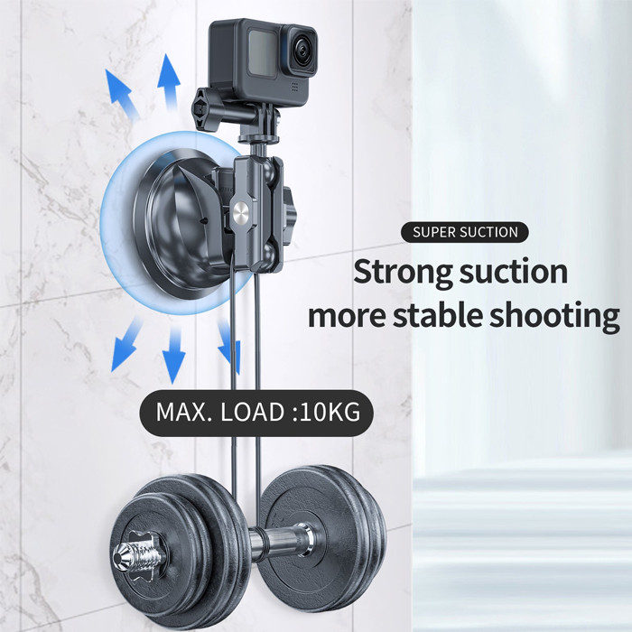 TELESIN Power Suction cup 360 Adjustable for Car Phone Holder for Act
