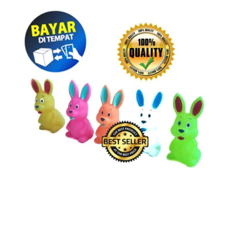 Mainan Anak Kelinci Karet Pencet Bunyi