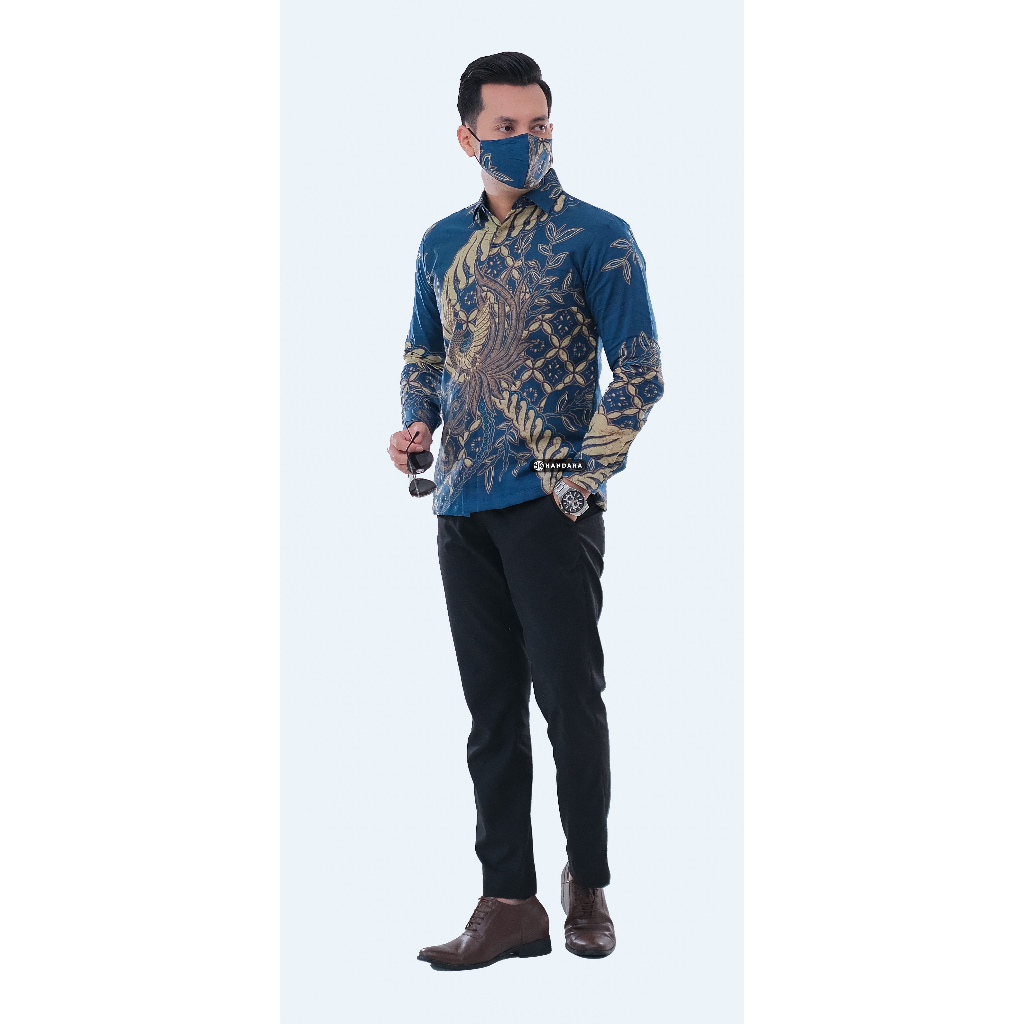 Handara Batik Pria Peksi Ulir Biru HB-132