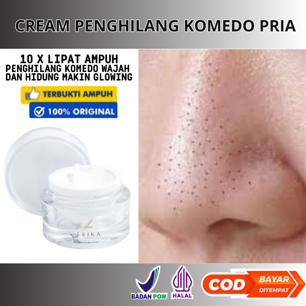 Cream Penghilang komedo Pria Terlaris dan BPOM Cream Pembersih Komedo Wajah Pria Permanen Pembersih 