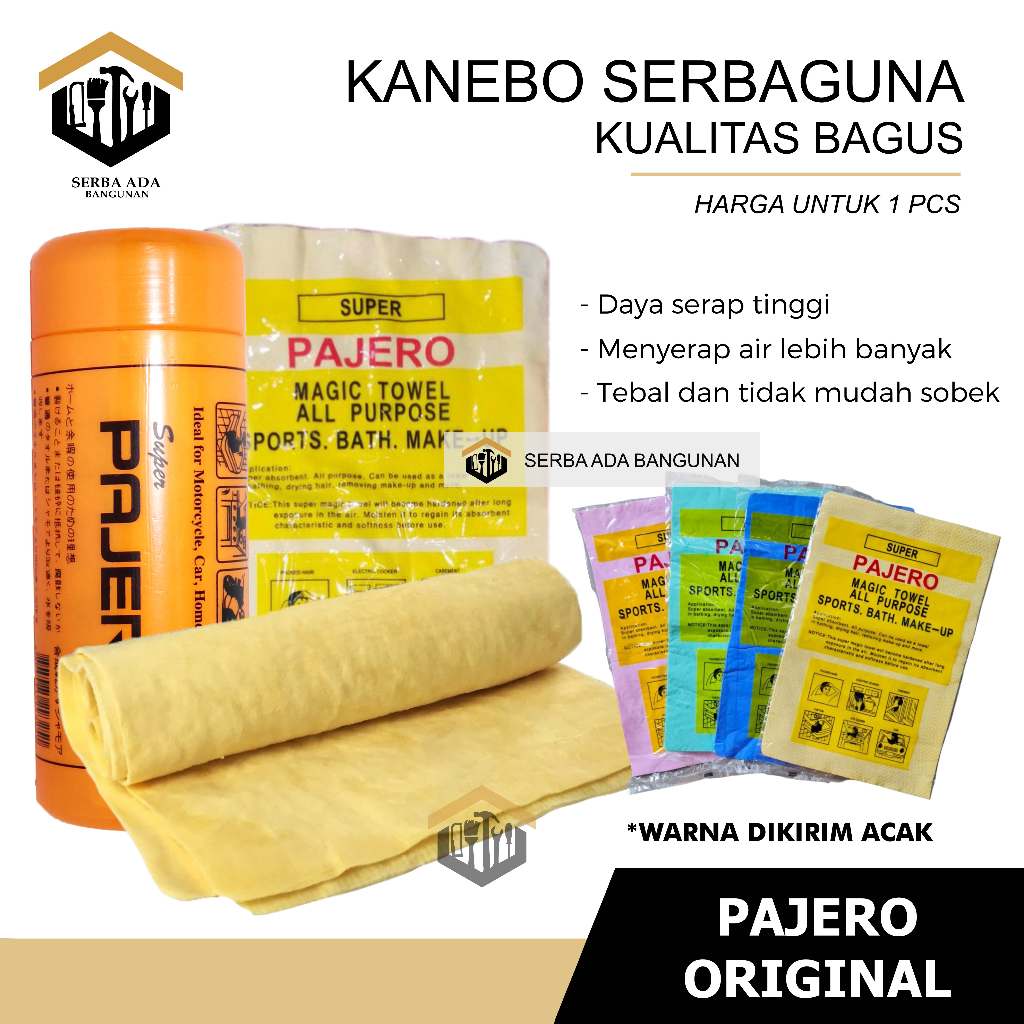 KANEBO PLAS CHAMOIS SUPER SERAP KAIN LAP SINTETIS SERBAGUNA UTK DAPUR CUCI MOBIL MOTOR RUMAH TEBAL