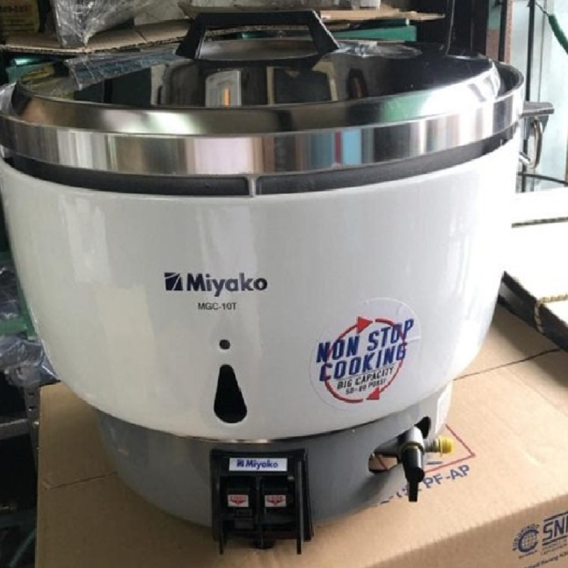 MIYAKO : MGC-10T GAS RICE COOKER / PENANAK GAS DENGAN GAS 20 LITER MGC 10 T