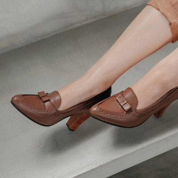 Shoeka - Ratika Heels Iratan 7cm Cognac