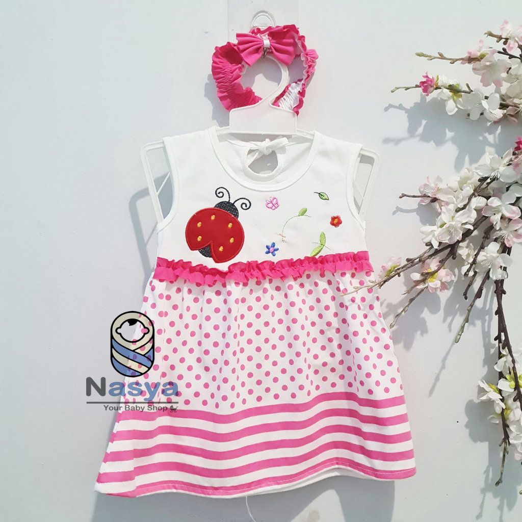 [P-065] Dress Bayi (0-6 bulan) / Setelan Bayi Perempuan Motif Lucu