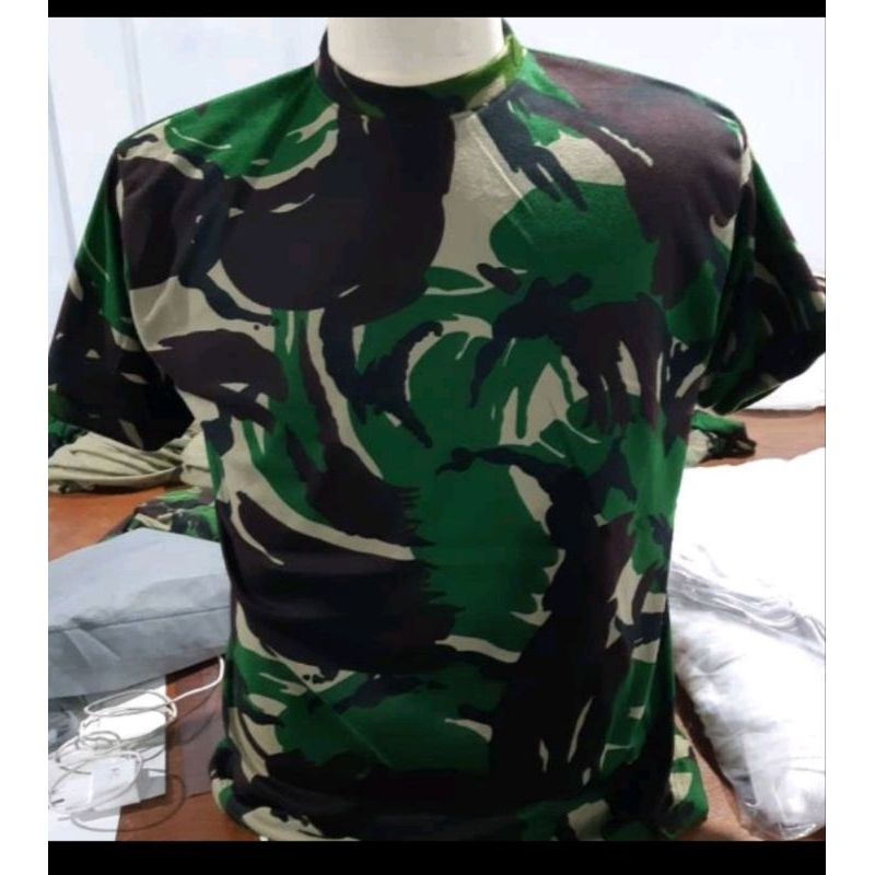 kaos loreng TNI pendek