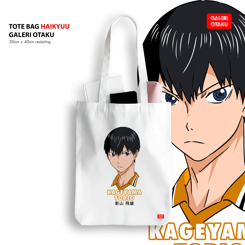 NEW TOTEBAG ANIME HAIKYUU KAGEYAMA HINATA / TSUKISHIMA / KORAI / KARAKTER HAIKYUU / TOTEBAG ANIME KANVAS RESLETING