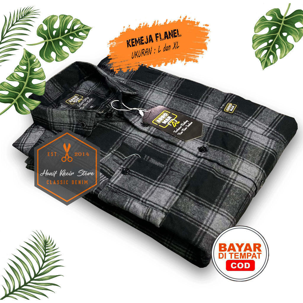 Best Seller!!! Kemeja Flanel Lengan Panjang Unisex Preium pria/wanita