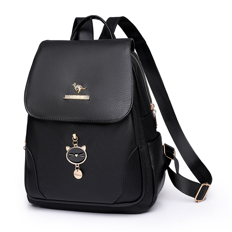 TAS RANSEL WANITA BACKPACK CEWEK PREMIUM KOREA GENDONG SEKOLAH KULIAH KERJA PUNGGUNG REMAJA KULIT HITAM MINGURIA TA764B5 IMPORT KEKINIAN MURAH BATAM BRANDED