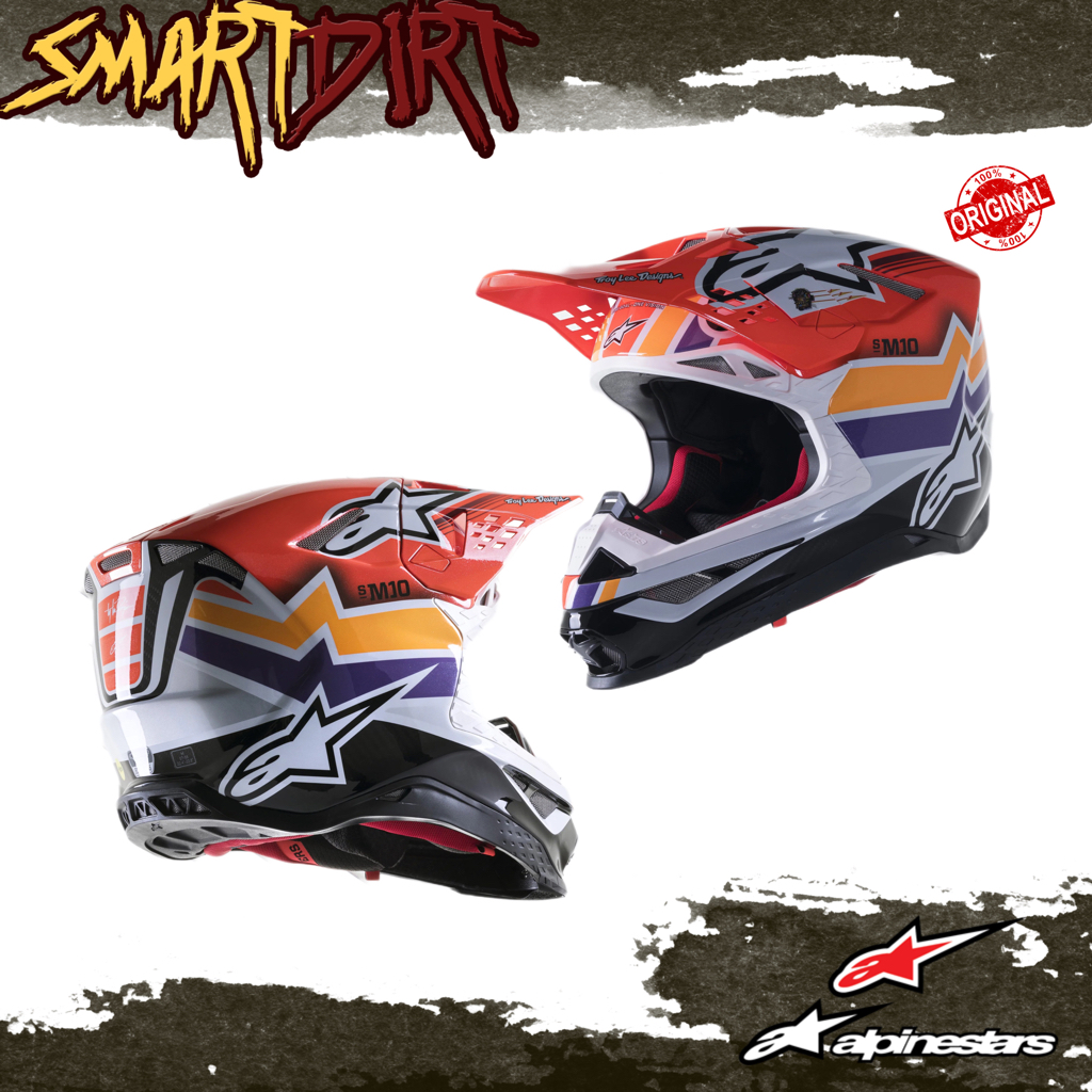 HELM ALPINESTARS SM10 CARBON TLD EDITION HELM CROSS ALPINESTAR SM10