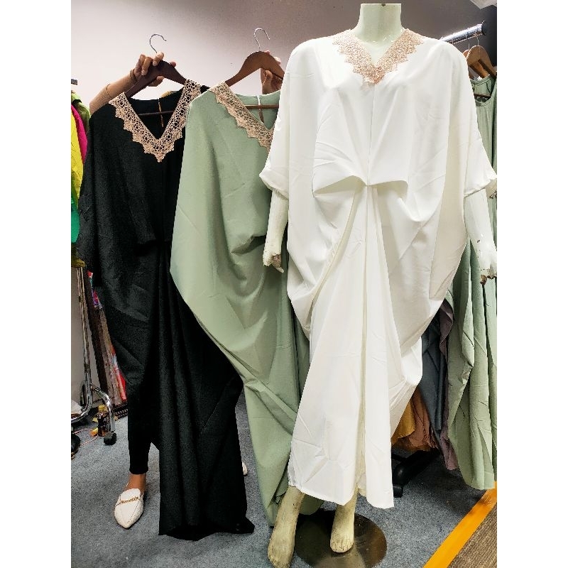 Gamis Lebaran Kaftan Casual Silky Premium Baju Lebaran Wanita