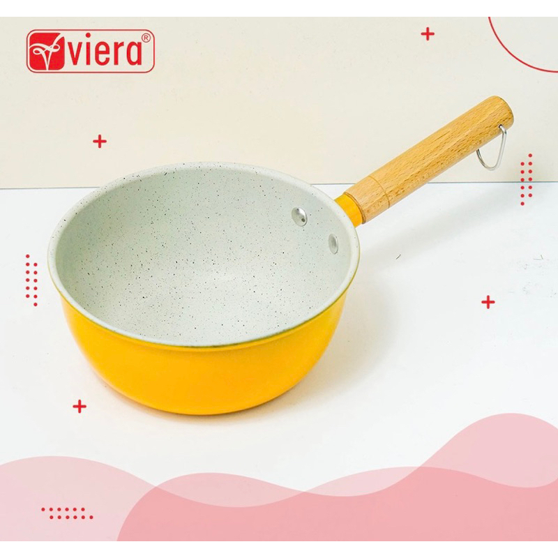 SAUCE PAN MARBLE VIERA 18 CM / PANCI REBUS MIE / PANCI SUSU ANTI LENGKET / MILKPOT CARBON STEEL FOOD GRADE