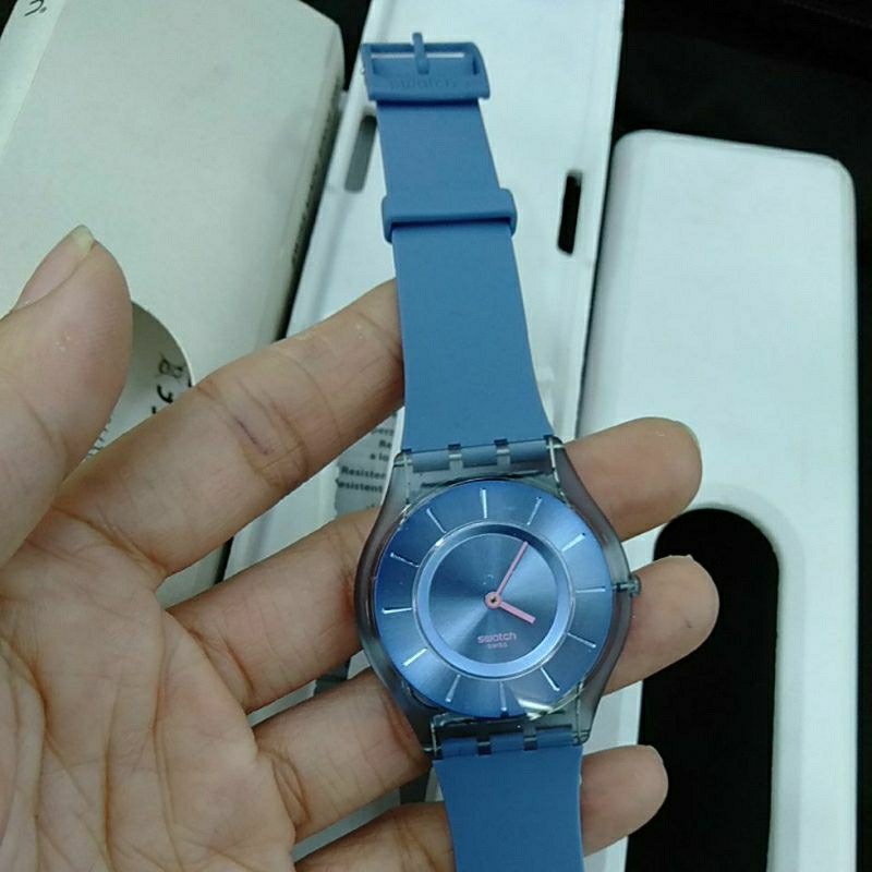 Jam Tangan Swatch SS08N100 DENIM BLUE Original