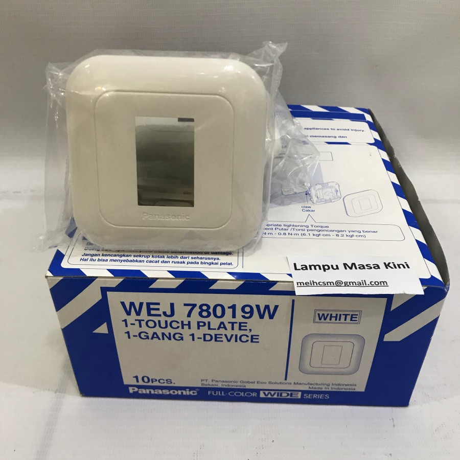 Panasonic WEJ 78019 WEJ78019 Frame Plat Saklar 1 Gang 1 Device Putih