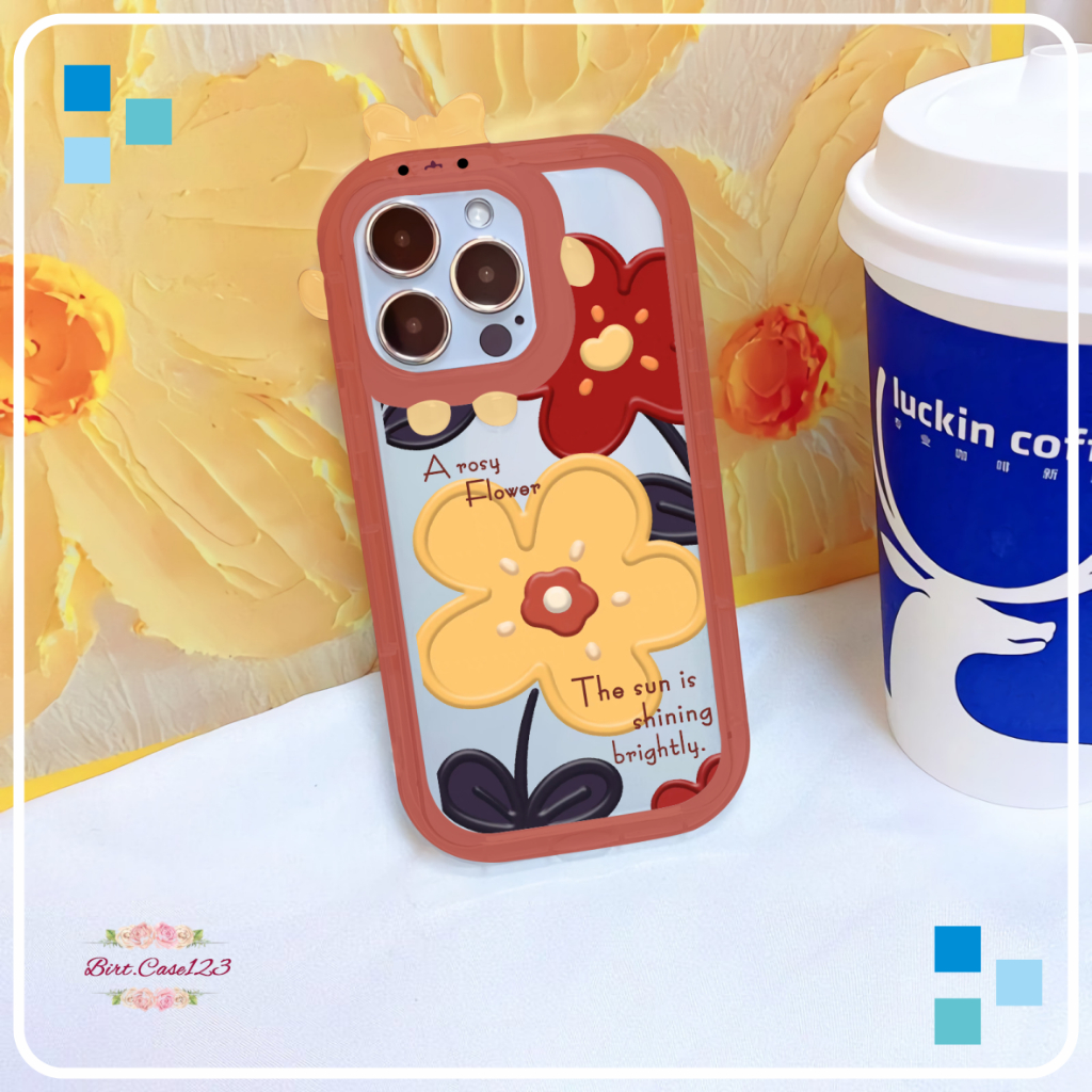 CUSTOM SOFTCASE PITACU FRAME KARAKTER CUSTOM FLOWERS SHINING FOR VIVO Y12 Y15 Y15 Y16 Y50 Y35 Y75 Y21S Y91 Y95 Y91C S15 V25 V25E S15E T1 PRO BC7429