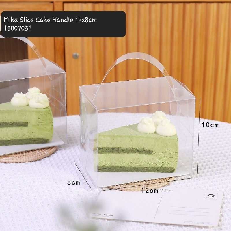 Mika Slice cake with handle kotak kue mika tenteng box kue potong