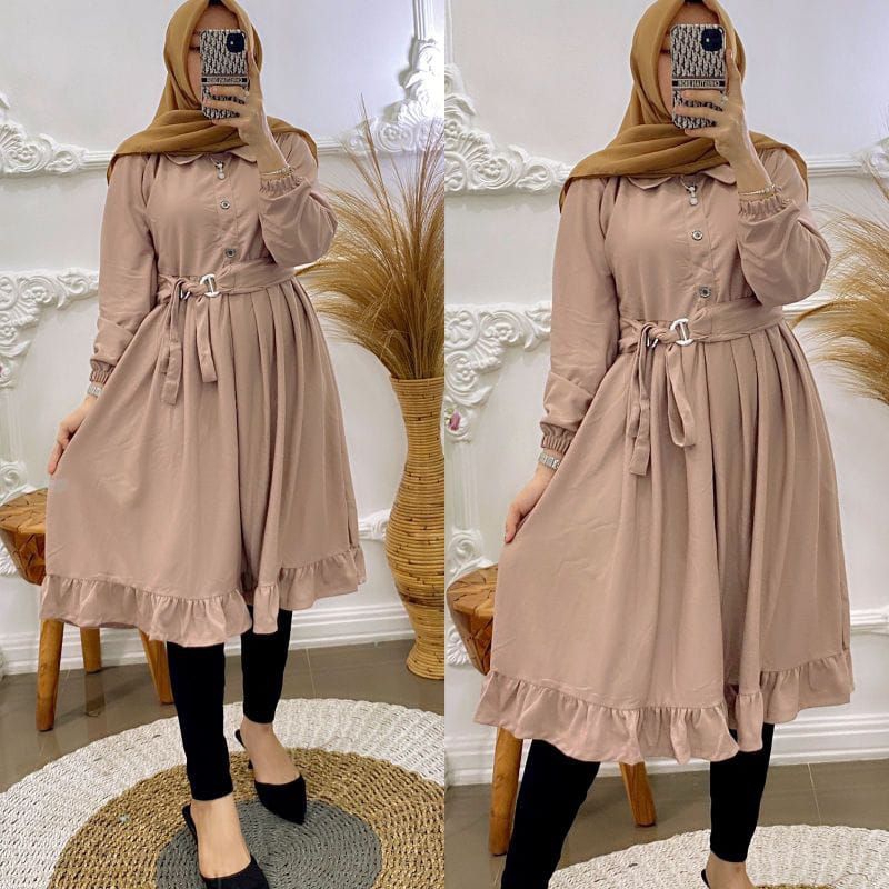 TUNIK VOXY / tunik / dress / plisket / fashion wanita