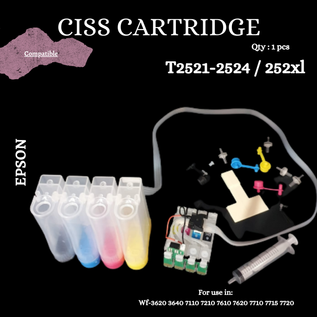 CISS Infus 252Xl 27Xl Auto Reset Epson WF-7710 WF-7720 WF-3640