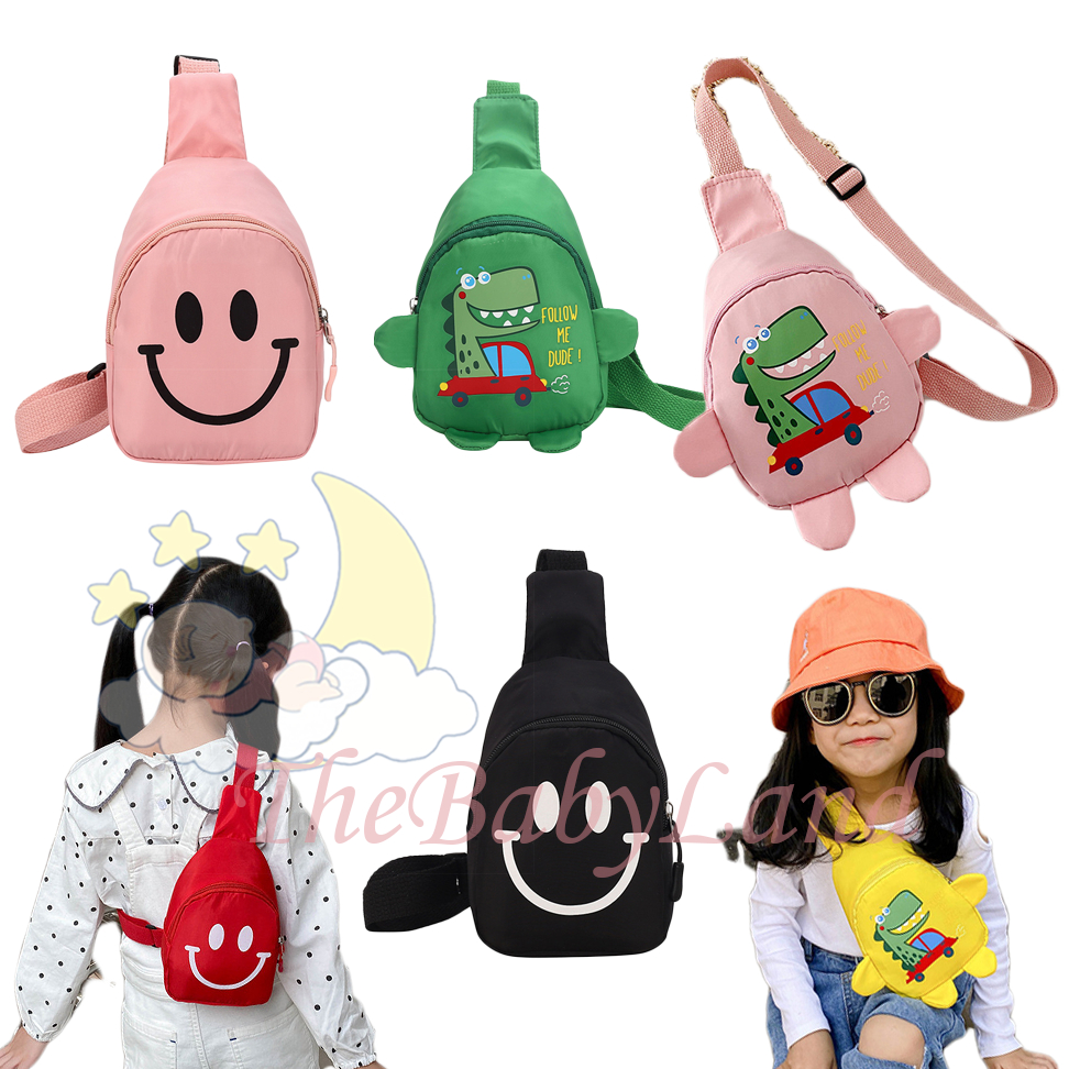 [1KG 19PCS] Babyland Tas Selempang Anak Perempuan Mini / Tas Bahu Anak Smile Laki Laki