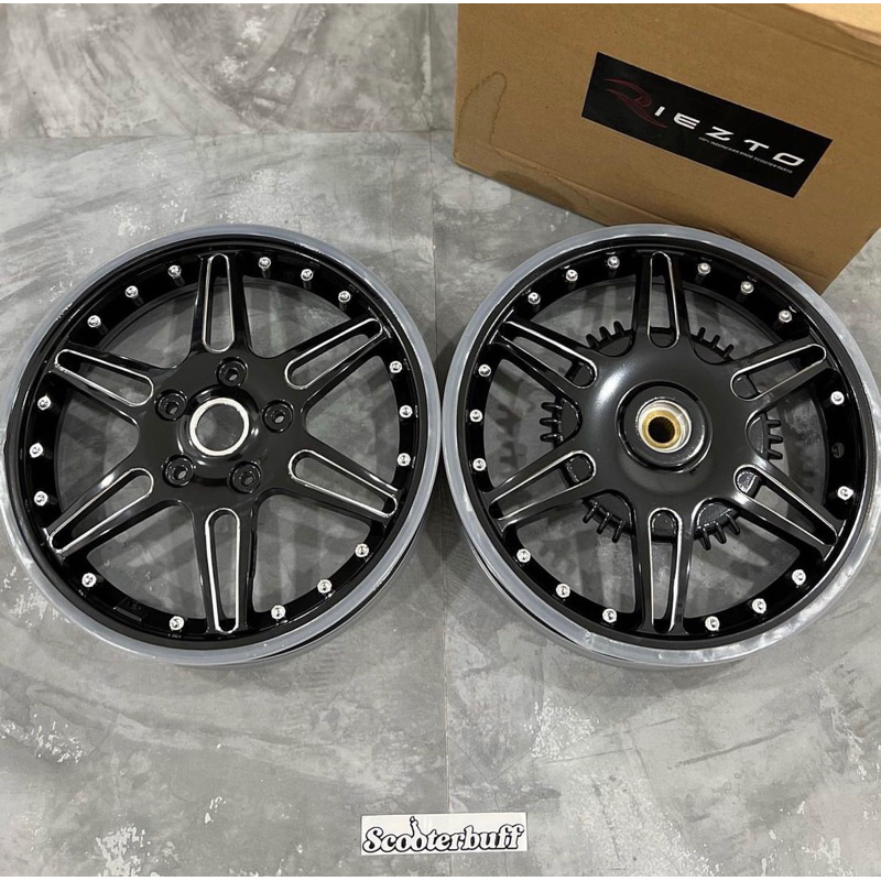 Velg Riezto Model Drag W126 Black Ring 12 Vespa