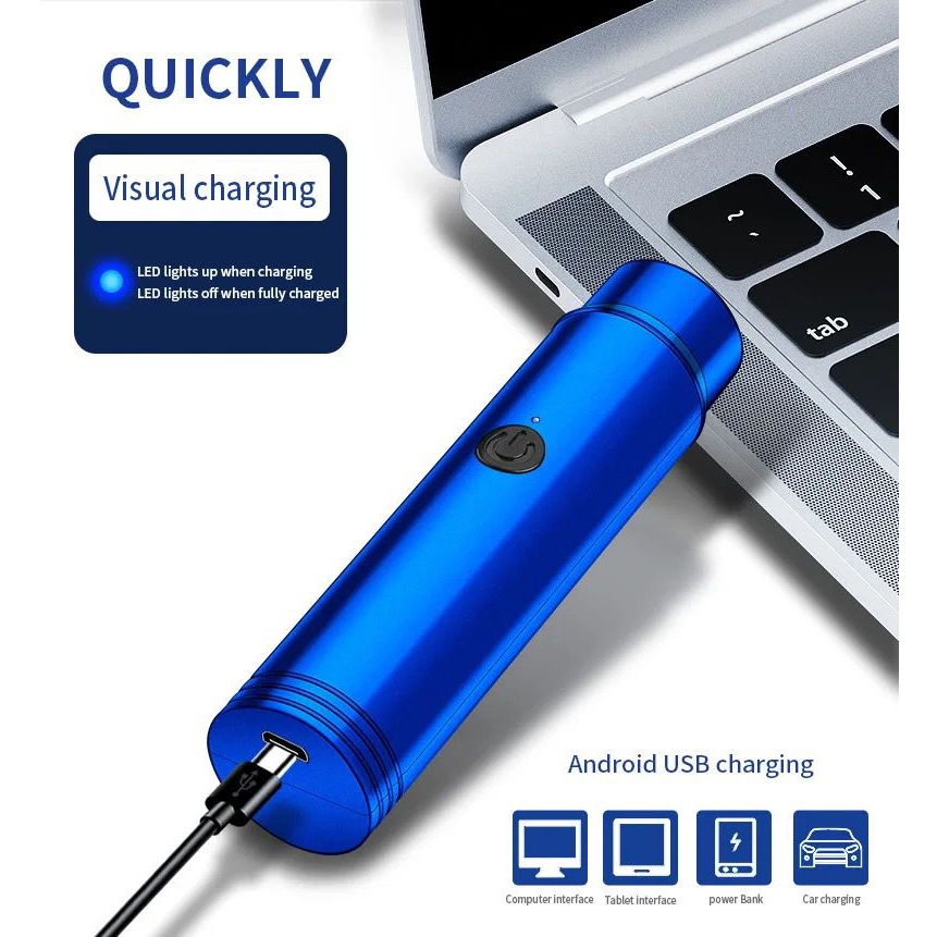 NEW Alat Cukur Elektrik Mini Portable USB - Pisau Cukur Jenggot Recharge SL