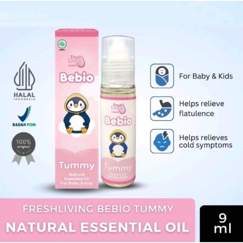 Bebio Baby Kids Natural Essensial Oil Tummy Cough Flu Itchy Minyak Bayi Batuk Pilek Flu Kolik Perut Gigitan Serangga Gatal Anti Nyamuk Bayi Anak Roll On by Freshcare