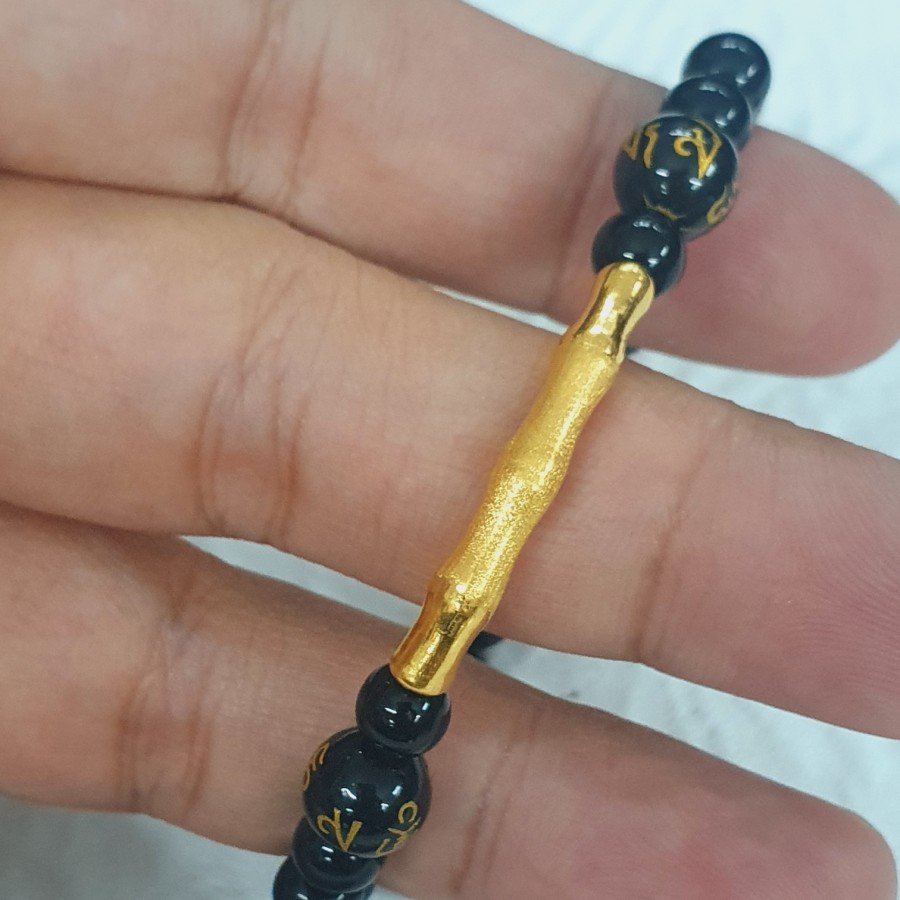 gelang batu emas hongkong pipa bambu 999 24k