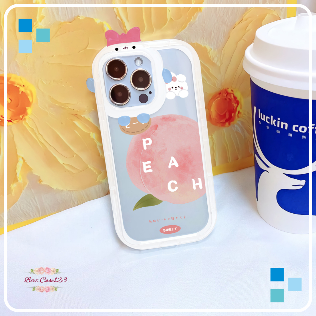 CUSTOM SOFTCASE PITACU FRAME KARAKTER CUSTOM PEACH FOR REALME C1 C2 5 5I 9I C11 C15 C20 C11 2021 C21 C21Y C25Y C30 C31 C33 C35 NARZO 50I 50A PRIME BC7442