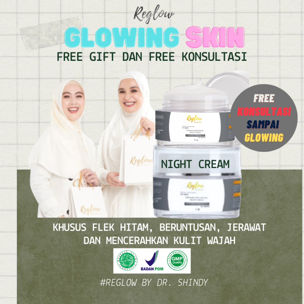 Nightcream Reglow Cream Malam BPOM Khusus Krim Malam
