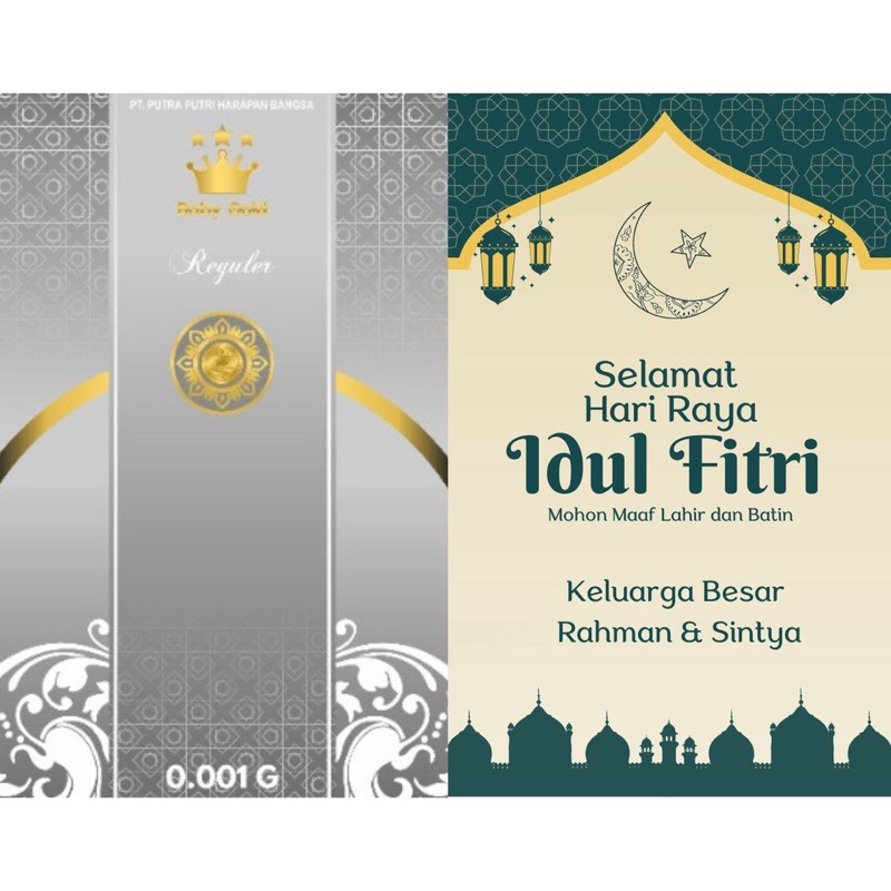 

[TAMBAHAN Kemasan] Souvenir Tanda Terimakasih Giveaway Wedding Pernikahan Hadiah Babygold Emas Sunat Ulang Tahun Birthday Custom Nama Desain