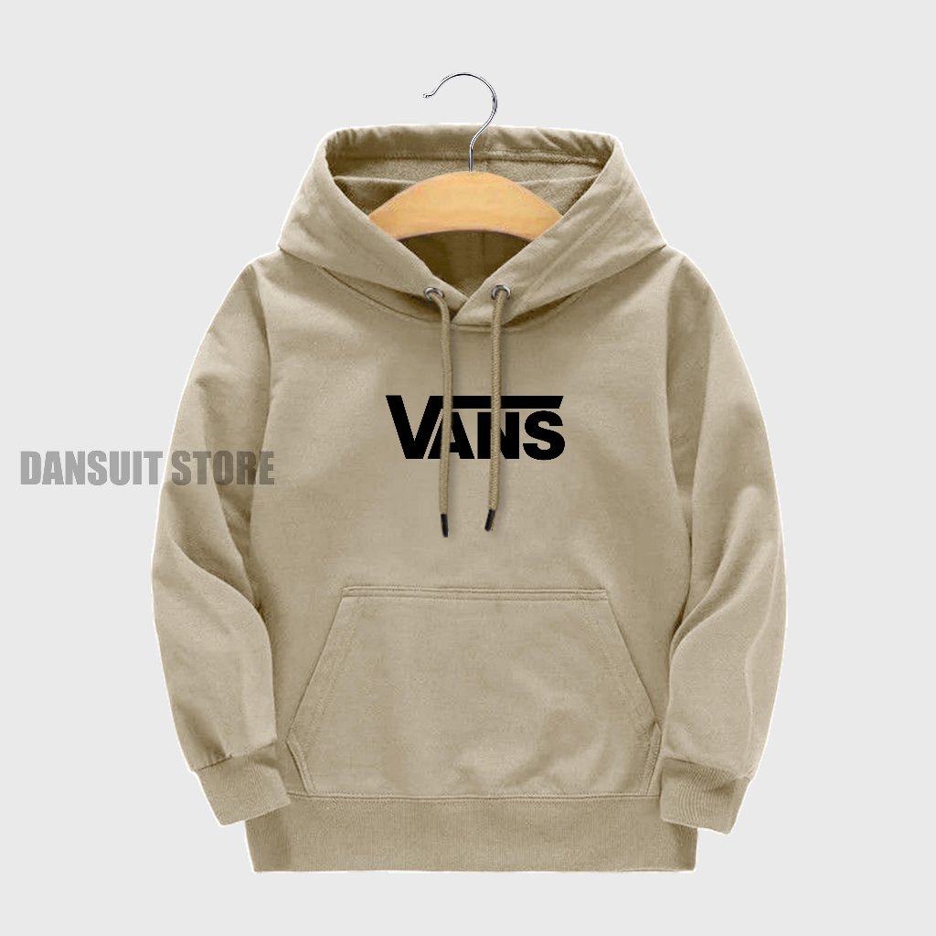 Sweater Hoodie Anak Laki-laki/Perempuan Usia 4-13 Tahun Hoodie Anak Motif Logo VANS Bahan Tebal Premium