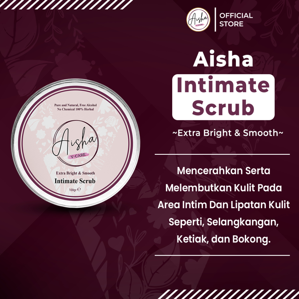 AISHAVCARE INTIMATE WHITE SCRUB - PERAWATAN KEWANITAAN ALAMI - PERAWATAN KEWANITAAN ISLAMI