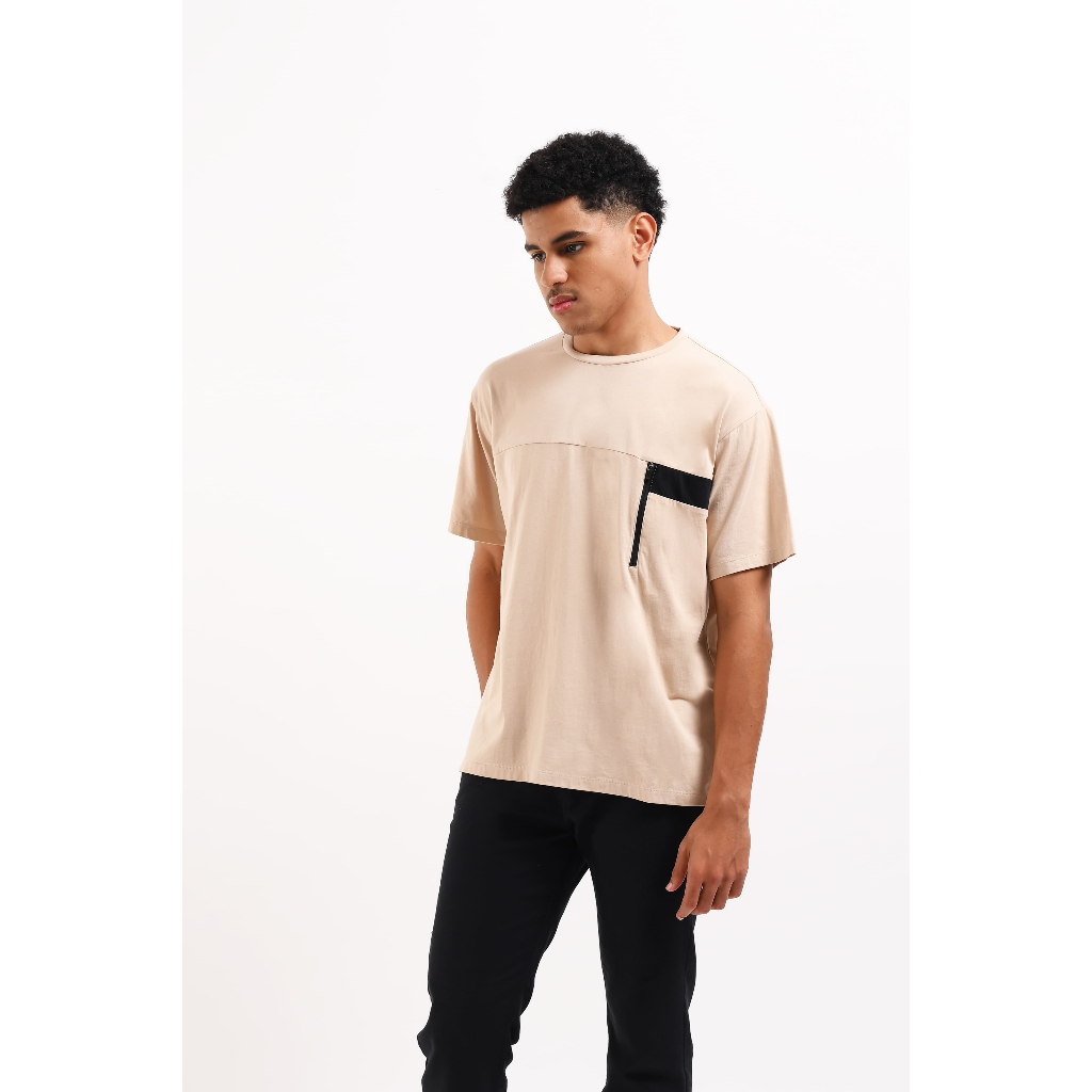 MANZONE Kaos Lengan Pendek pria STANLER - KHAKI