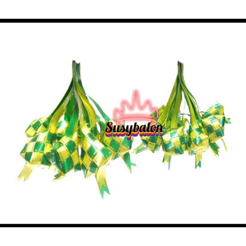 Hiasan Ketupat Idul Fitri ( isi 6 pcs ) / Hiasan Ketupat Lebaran