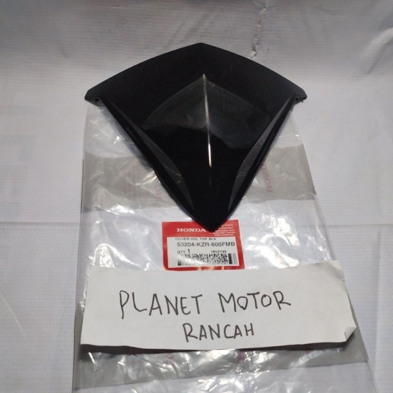 53204KZR600FMB Cover Handle Top Blk Visor Batok Depan Vario Techno 125 Fi Orginal Ahm