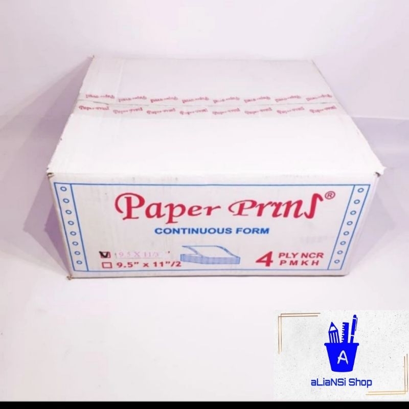 

Continuous Form 9,5" x 11"/3 (4 PLY) bagi 3 - merk PAPERPRYNS