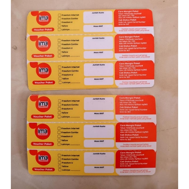 150 SN voucher Kosong Indosat