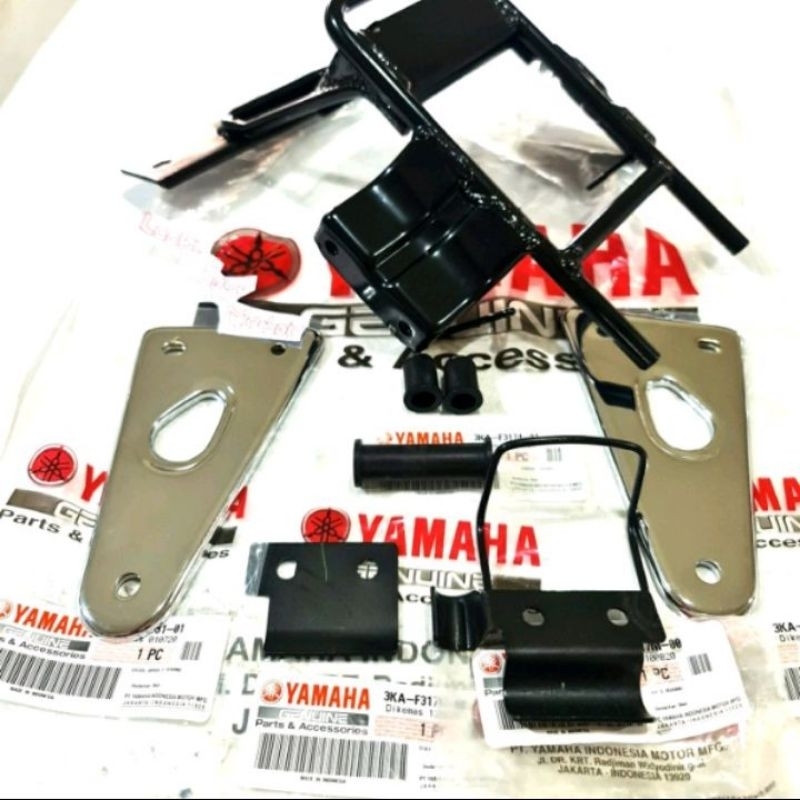 BRACKET DUDUKAN LAMPU DEPAN SET RX KING NEW 2008 LAMPU BULAT ORIGINAL