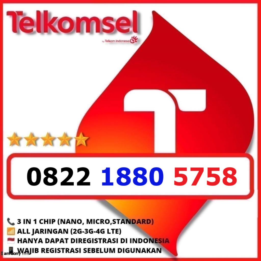 KARTU PERDANA 4GLTE NOMOR CANTIK SIMPATI CANTIK TELKOMSEL CANTIK  5758