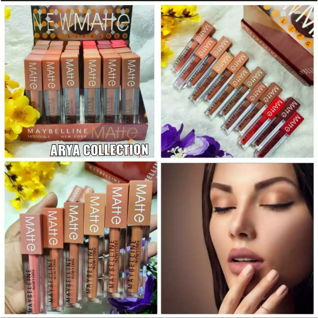 ( PERLUSIN 12 PCS ) Lipstik SuperStay Terlaris Murah / Lipcream Maybelline SuperStay New Matte Warna Random