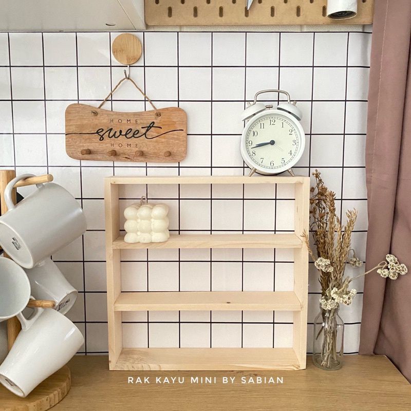 Rak Toples Mini Kayu 3 Susun