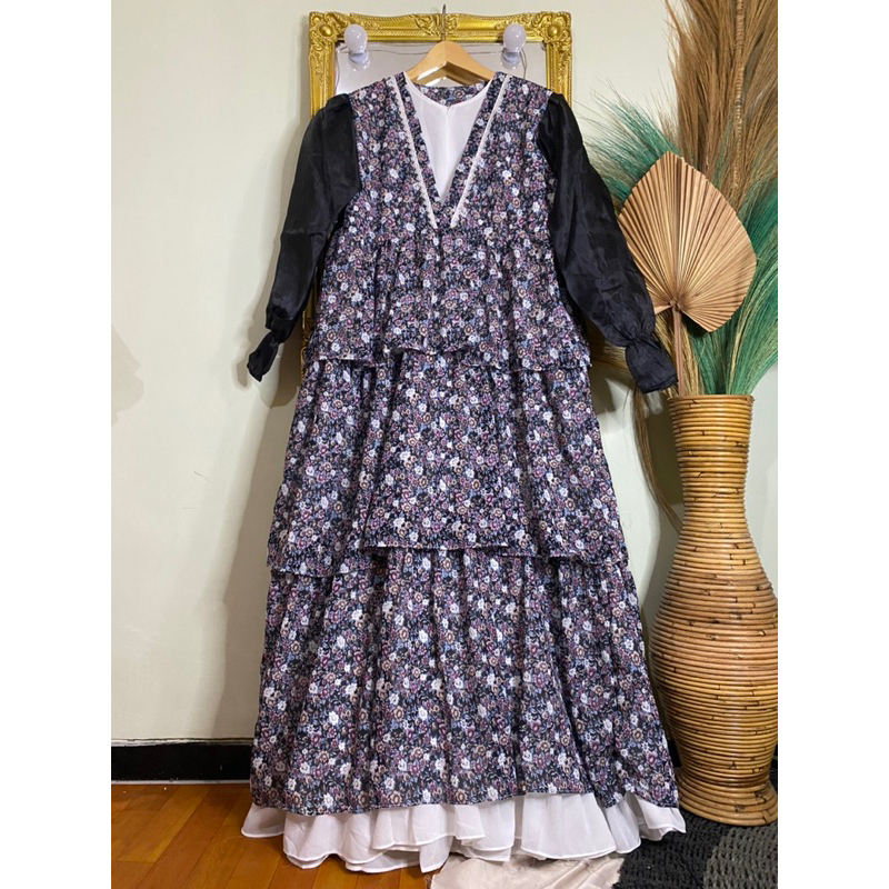 Gamis dress umpak organza