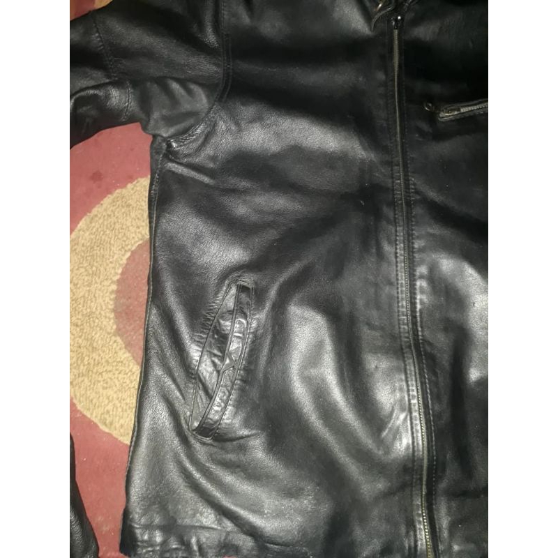 jaket kulit bekas asli