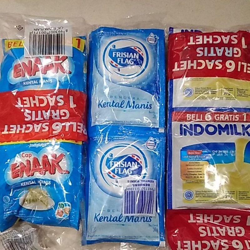 Frisian Flag, Indomilk, Cap Enak Sachet/Renceng/pack