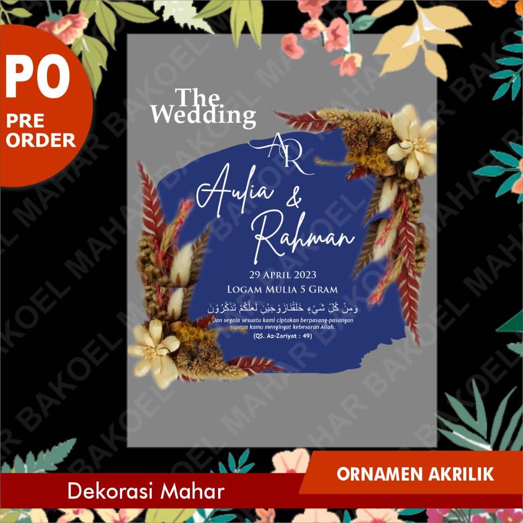 AKRILIK BRUSH BOTANIQUE MAHAR/ISIAN MAHAR AKRILIK