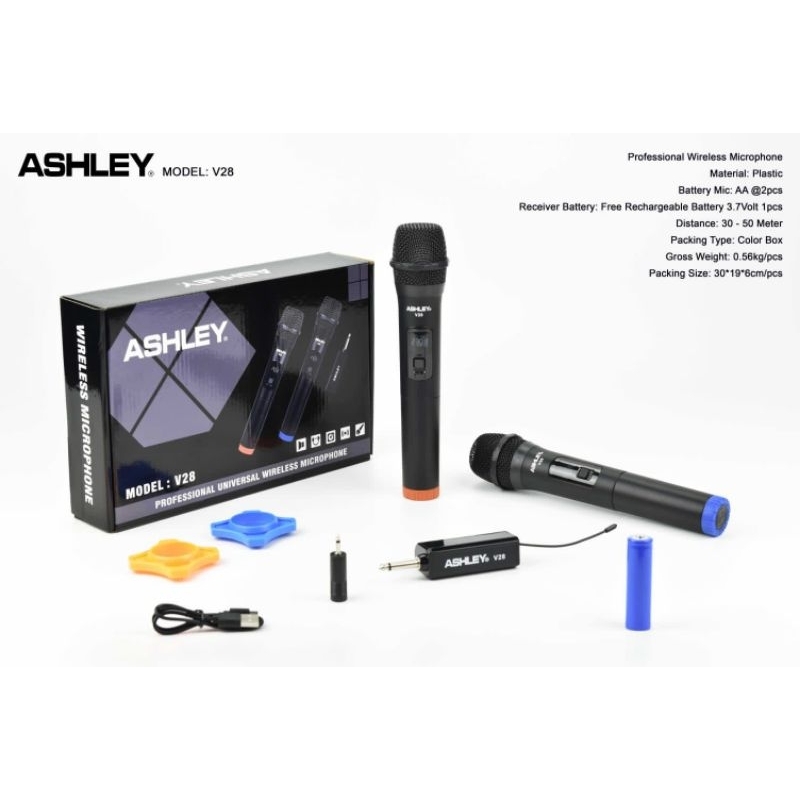 mic wireless ashley v28 v 28handheld microphone original