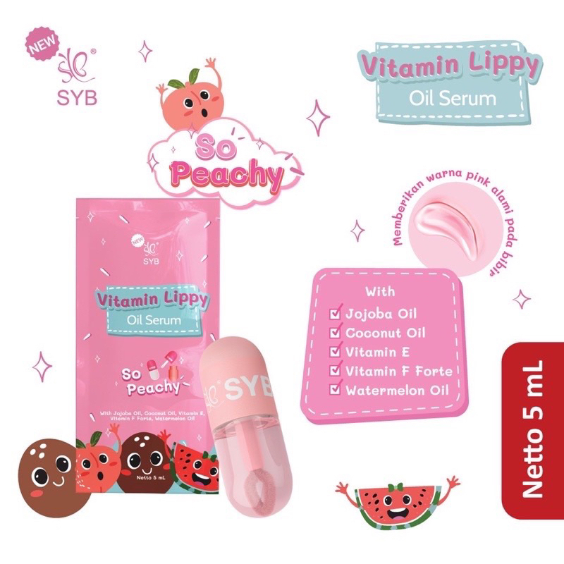 •JEJU• SYB VITAMIN LIPPY OIL SERUM | LIP SERUM BPOM HALAL READY