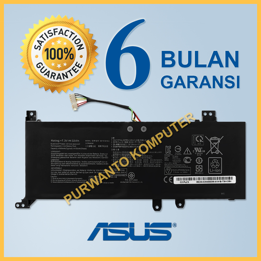 Original Baterai Laptop ASUS VivoBook A409UA A409UA-BV302T A509MA-BQ075 A509UA-EJ069T VivoBook 14 X4