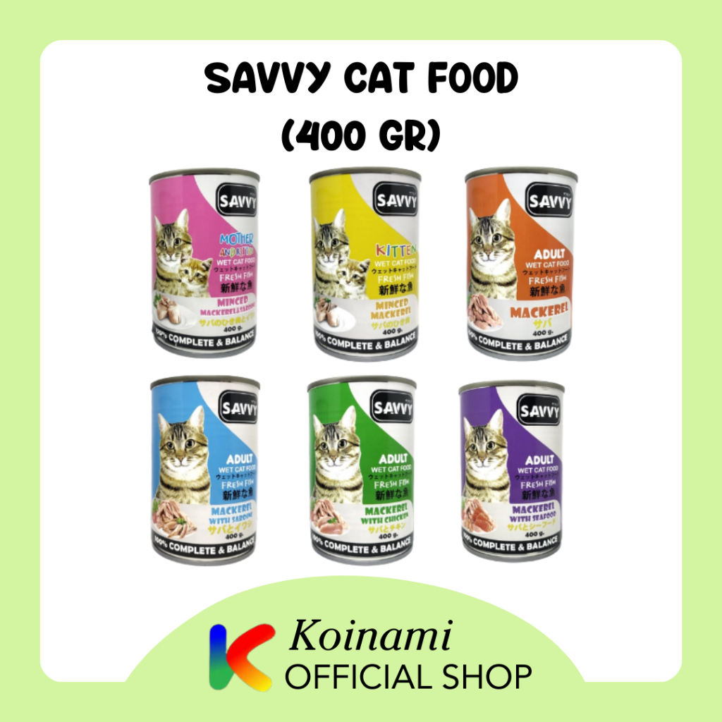 Savvy Cat Food 400gr / Makanan Basah Kucing / Savvy Wet Food 400gr / Savvy Grain Free Cat Food