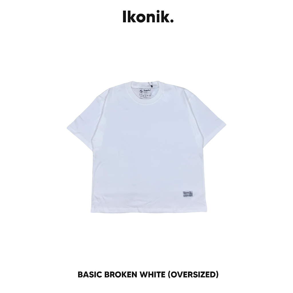 Ikonik Basic Oversized Tshirt Broken White | Kaos Polos Unisex